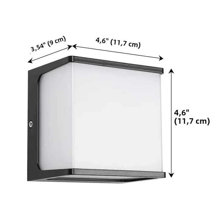 Lámpara de Pared LED Para Exteriores Impermeable IP65 Sin Sensor Movimiento Luz Exterior Para Jardín Y Porche 8W Moderna - 1