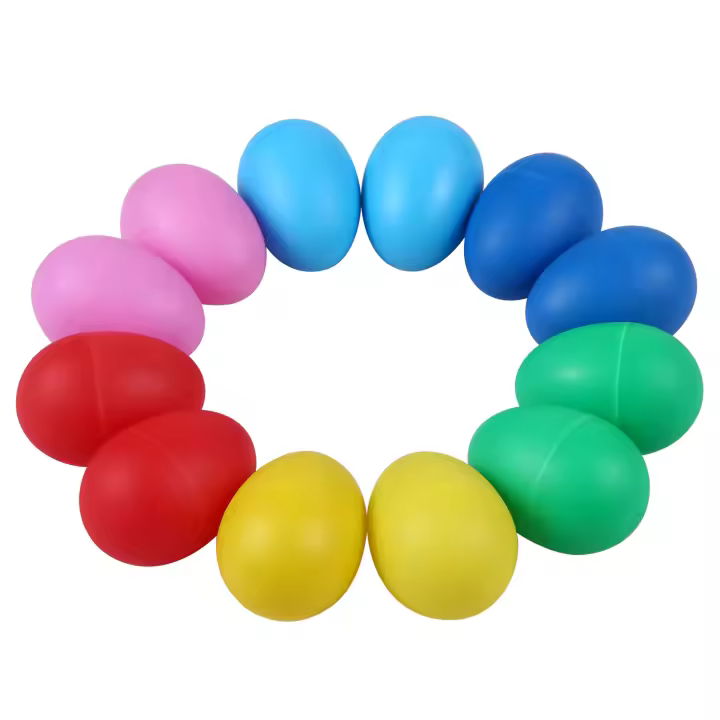 Juguetes Educativos Para Niños 12/6 Pcs Huevo De Pascua Con Instrumentos Musicales De Percusión Plásticos Para Aprendizaje Musical - 1