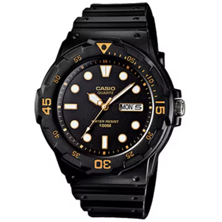 Reloj Casio MRW-200H-1EVEF para Hombre, Resistente Al Agua, Colección Casio, Correa de Resina Negra - 1