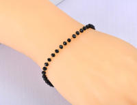 Pulsera De Moda Lokaer Con Cristal CZ Negro Para Mujeres Y Niñas Cadena De Acero Inoxidable Bohemia Joyería De Playa B21105 - details 5