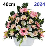 Flores para santos,flores duraderas para cementerio,flores artificiales para cementerio,flores para todos los santos,centro de flores para cementerio,Flores Artificiales de Tela,ANCHO 40CM ,ALTO 40CM,PERSONALIZAR COLOR Y MEDIDA,CONTACTO CON NOSOTROS FESPU - details 0