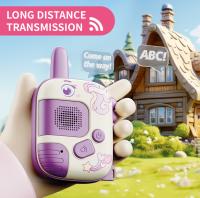 Walkie-talkie para niños, buscapersonas de transmisión inalámbrica de larga distancia, juguete de dibujos animados para conversación al aire libre con cordón - details 4