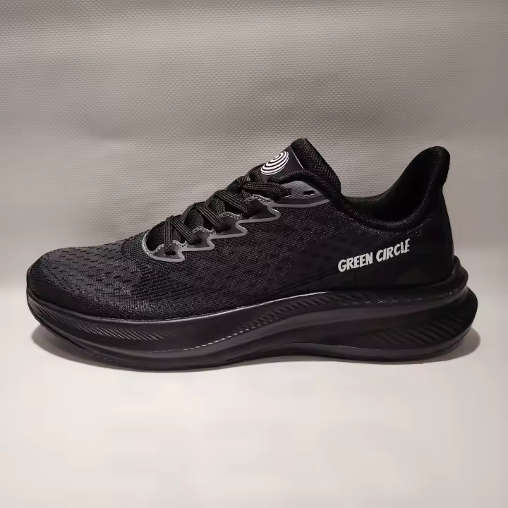 Zapatillas Running Hombre Green+Circle Apolo. Negro. Suela antideslizante. Plantilla Memory Foam - 1