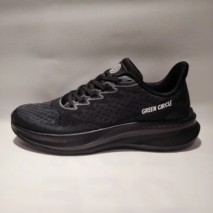 Zapatillas Running Hombre Green+Circle Apolo. Negro. Suela antideslizante. Plantilla Memory Foam - 1