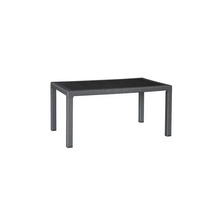 MESA IMITACION RATAN RESINA 150x90xh72 cm ANTRACITA  - DE SUINPLAS DECORACIONES - 1