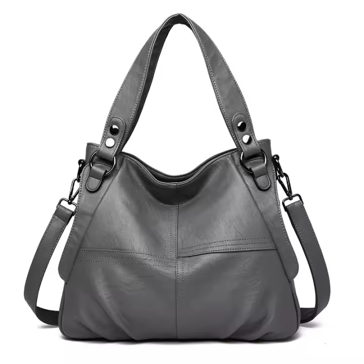 Bolso de mujer de piel auténtica, bolso para madres de mediana edad y mayores, bolso bandolera de gran capacidad, bolso de piel de oveja suave, moderno - 1