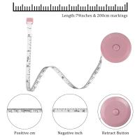 Cinta métrica retráctil de 150 cm/59 pulgadas para costura, 3 unidades, para medir longitud, pecho y cintura. - details 0
