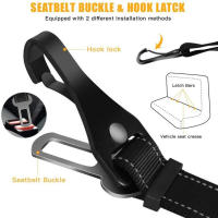 Cinturón De Seguridad Ajustable Para Mascotas 3-en-1 Correa De Seguridad Para Vehículo Nylon Reflectante Accesorios Para Perros Y Gatos - details 6