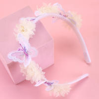 1pc Diadema Para Niñas Con Decoración De Flor Accesorios Para El Cabello Para Mujeres Diadema Multifuncional De Poliéster Para Exterior O Interior - details 6