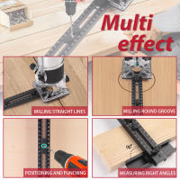 Juego De Herramientas De Carpintería 4 En 1 Juego De Router Milling Groove Bracket Herramienta De Corte Circular De Aluminio Juego De Punzón Router - details 4