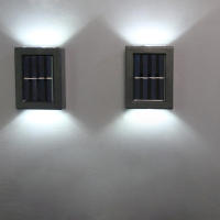1-6Pcs Luces De Pared Solares Con 2LED Para Jardín Patio Valla Decoración Lámparas Iluminación Seguridad Exterior Impermeable Para Escaleras Y Atriles - details 3