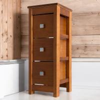 Cajonera de Madera Sueña y Descansa, 3 Cajones Cerezo, Estrecha para Organizar y Almacenar - details 2