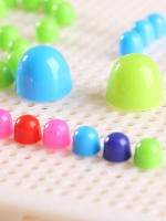 Juego Educativo 3D De Set De Uñas En Forma De Hongos 296 Piezas Juguete Inteligente Para Niños Montessori Color Cognición Regalos - details 6