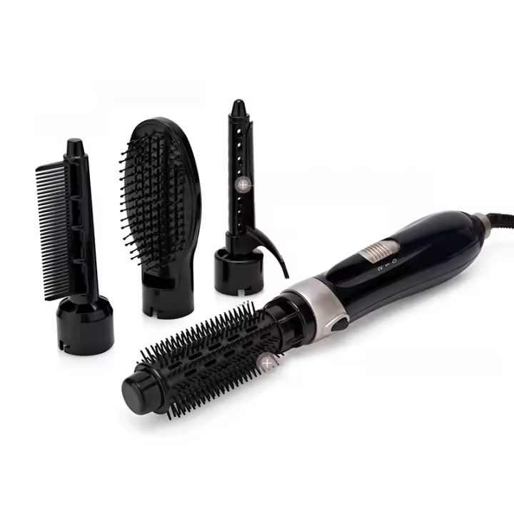 Peine Secador De Pelo Eléctrico Multifuncional 4 En 1 Cepillo Para Cabello Secador Rizador Y Liso Ión Negativo Para El Cabello - 1