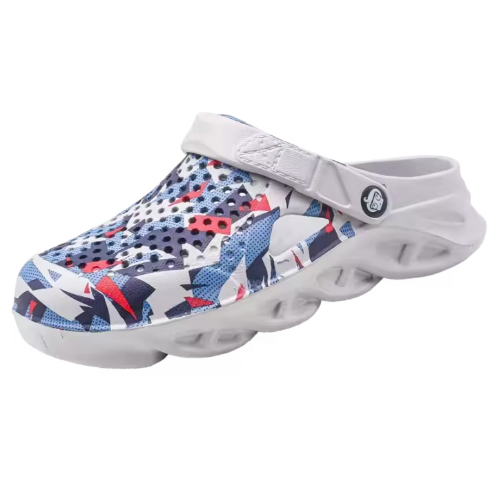 Sandalias Casuales Para Hombre Verano 2024 Plana Mocasines De Playa Estilo Crocs Suave Clog Moda Leisure Transpirable - 1