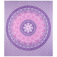Ethnikulture 100% Algodón Tapiz con Estilo de Mandala Indio - 220 x 240 cm - Uso Versátil para Yoga, Playa y Decoración de Pared - Arte Mural - Ideal como Tapiz de Pared Grande - details 7