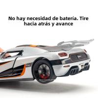 Coche De Juguetes Miniatura 1:24 Con Puertas Abiertas Y Función Retroceso Para Niños Coche Deportivo De Aleación Durable Regalo Ideal Para Niños Mayores De 3 Años - details 8