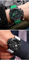 Reloj Deportivo De Cuarzo Para Hombres MEGIR Con Grande Dial Luminiscencia Resistente Al Agua Cronógrafo De Correa De Silicona Y Manos Luminosas 8115 - details 10