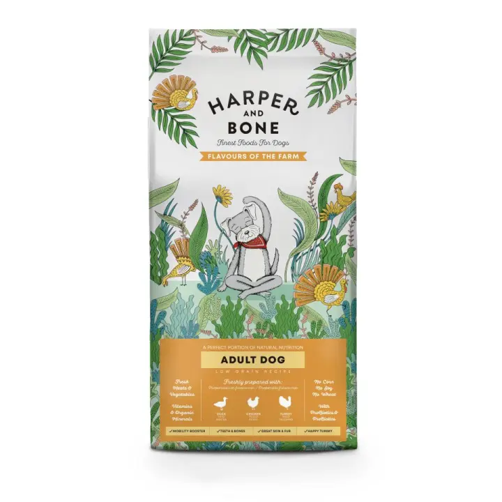 Pienso Seco para Perros Adultos Harper & Bone Dog Adult Medium & Large Flavours Farm 12kg - 1