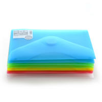 Pack 10 Ud. Carpeta Sobre con Cierre de Velcro - Tamaño A6 para hasta 100 Hojas 80 grs. - REF 909 -  5 Colores Classic Translucidos con Textura Soft Touch - 100% reciclable -by Office Box - details 0