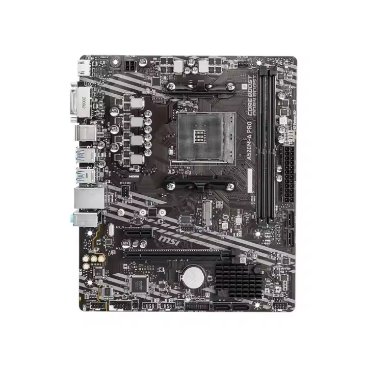 MSI - Placa base A520M-A PRO AM4 Micro ATX para procesadores AMD Ryzen 3.ª generación y serie G 4000 con DDR4 hasta 4600 MHz y puerto Turbo M.2 - 1