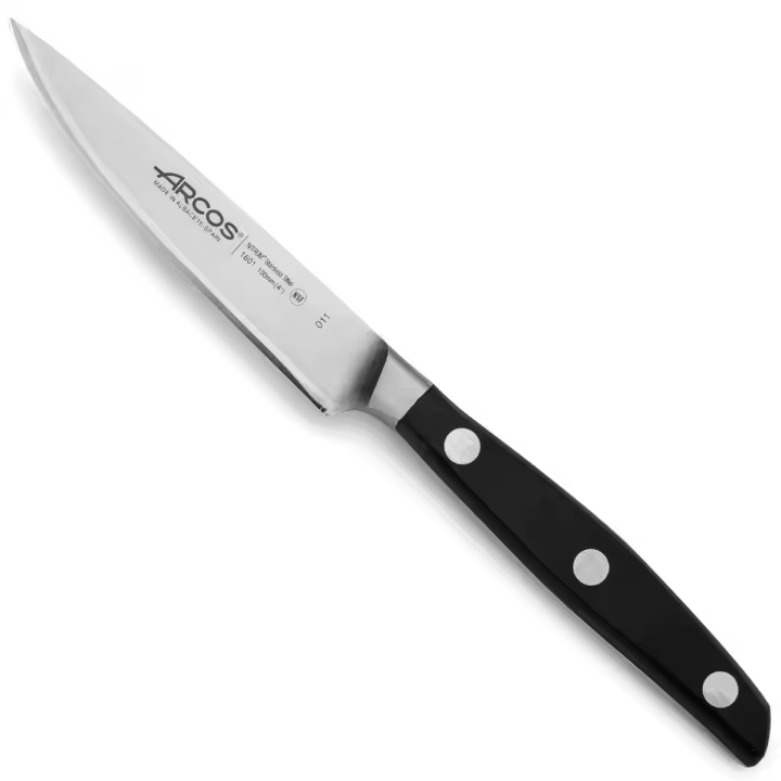 ARCOS Manhattan - Cuchillo Mondador (100 mm) - Hoja de Acero Inoxidable Forjado Nitrum® - Mango de Polioximetileno Negro - 1