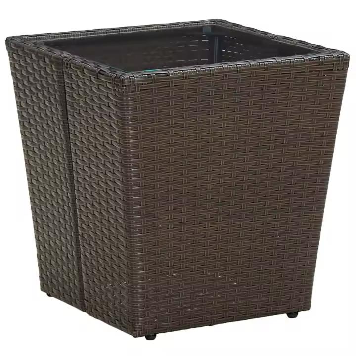 Mesa de Centro tatán PE Vidrio Templados 41,5x41,5x44cm - 1