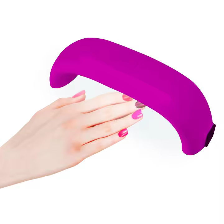 Lámpara LED para secado de uñas Jocca rosa, portátil y compacta con 3 puntos LED, ideal para gel, esmalte permanente o semipermanente, secado rápido, 9W, tamaño reducido perfecta para viaje, manicura profesional en casa, 5V – 1A - 1