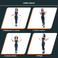 Correa De Ejercicio Para Fitness Doble Trenzado Ajustable Para Hombres Y Mujeres Gimnasio Doméstico Correa De Saltar Para Entrenamiento Cardio De Cintura Brazos Piernas Y Abdomen - details 2
