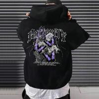 Sudadera De Fleece Casual Para Hombre Y Mujer Estampada Gótica Abrigada Con Capucha Estilo Harajuku Suelta Y Grande Para Otoño E Invierno Streetwear - details 5
