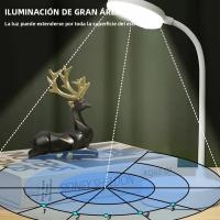 Lámpara De Escritorio LED Flexible Con 3 Niveles De Regulación De Brillo USB Iluminación Cálida/Blanca Para Lectura Y Estudio En Oficina Y Hogar - details 5