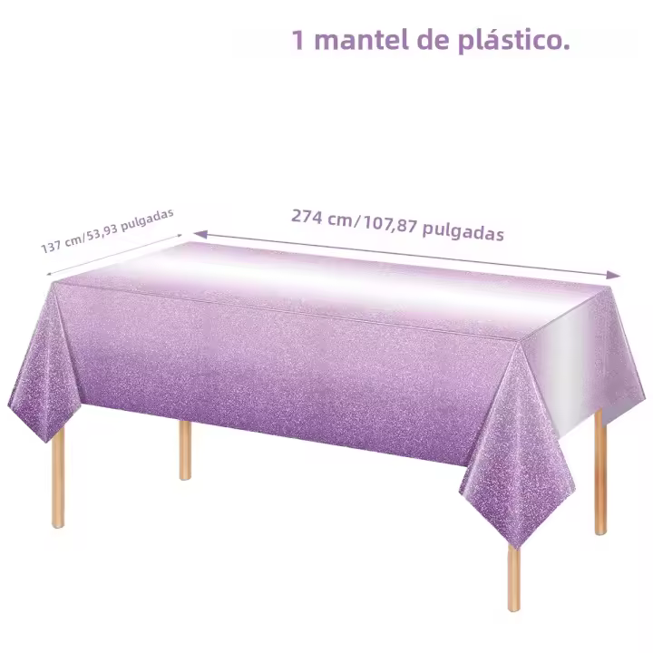 Mantel Desechable De Color Sólido Para Fiesta De Cumpleaños Boda Navidad Mantel Rectangular Impermeable Cubierta De Mesa - 1