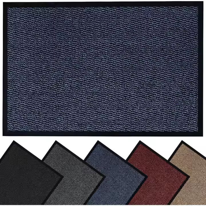 HOUSEGADS Dirt Trapper Door Mat for Indoor&outdoor Heavy Duty Non Slip Rubber, Floor and Kitchen Mats Doormats Super Absorbent (Grey, 50 x 80 (Pack of 2) - 1