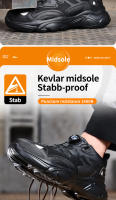 Zapatos De Seguridad Para Hombre Con Punta De Acero Respirables Y Ligeros Botas De Trabajo Durable Antipinchazos Y Antideslizantes Para Exterior - details 4