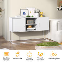 Mueble de metal Blanco, aparador y Casillero Caja Fuerte, Estructura metálica robusta, Color Blanco elegantemente, Altura 75 cm x ancho 120 cm x profundidad 40 cm - details 6