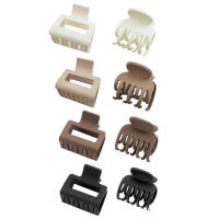 2Pcs Clips Para El Cabello De Moda De Tamaño Medio Para Mujer Clip De Cangrejo De Color Sólido Accesorios Para El Cabello De Lady - details 5
