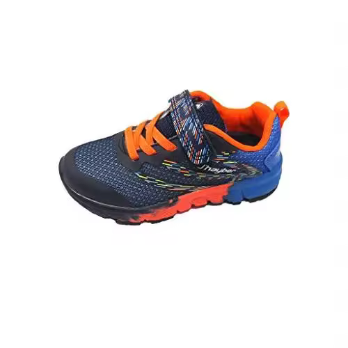 J'hayber Zapatillas Niño Mod. Rosana Azul Naranja Téxtil PU Ligero - 1