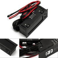 Medidor De Voltaje Y Temperatura Para Vehículo 3 En 1 Panel De Medidor Digital LED Rojo/Azul Verde 12V Para Coche Electromóvil Y Motocicleta Con Reloj - details 0