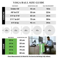 Bola De Yoga Y Pilates Grande Y Suave De 45CM-95CM Para Ejercicio Y Fitness En El Gimnasio Y Casa Resistentes a Explosiones Material PVC - details 6