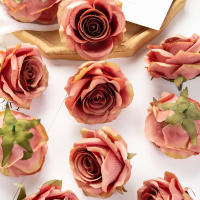 10/50pcs Cabezas De Rosa Silken Para Bodas Jardines Arches Navidad Decoraciones De Hogar DIY Cajas De Dulces Broches Estilo Floral - details 10