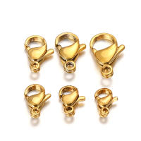 30Pcs/lot Aros De Cangrejo De Acero Inoxidable Galvanizado En Oro Para Pulseras Collares Cadenas Hecho a Mano Joyería Suministros - details 1