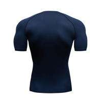 Camiseta De Running Para Hombres Camiseta De Fitness Rápida Secado Ropa De Compresión Para Gimnasio Y Ejercicio Camiseta De Muslo Corto De Poliéster Y Spandex - details 6