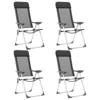 vidaXL 4x Sillas de Camping Plegables Aluminio Senderismo y Acampada Color Crema,  Gris,  Marrón y mas - details 3