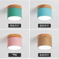 Lámpara De Techo LED Macaroon 220V Luz Variable De 3 Colores Moderna Para Decoración Interior De Habitaciones Y Cocinas Material De Madera Y Acrílico - details 12