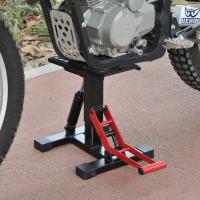 HOMCOM Caballete Elevador Universal Ajustable para Moto tipo Soporte de Motocross para Aparcar o Reparar Amortiguamiento Carga 150kg Acero - details 1