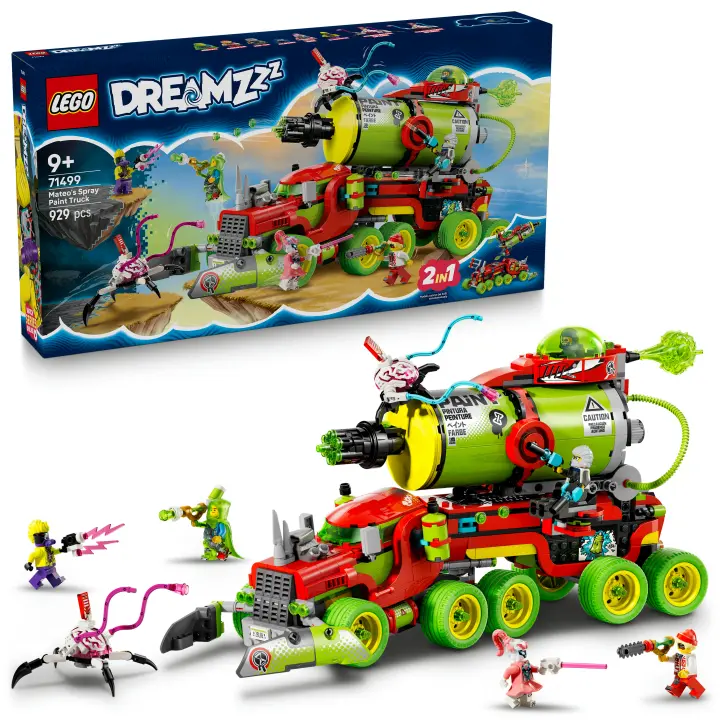 [PREVENTA] LEGO® DREAMZzz™ Camión-Espray de Pintura de Mateo, Juguete de Fantasía, Vehículo para Niños y Niñas desde 9 Años, Set de Construcción con Minifiguras y Figuras de los Sueños 71499 - 1