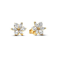 Pendientes De Estilo Clásico Para Mujer Platinados En Plata 925 Con Flor Azul Y Piedra Preciosa Azul Accesorios De Joyería Finos DIY - details 9