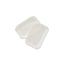 100Pcs Bandeja Rectangular Para Pastel De Papel Blanco Utensilios De Cena Desechables Tamaño 16*10.5 Cm Material Plástico - details 9