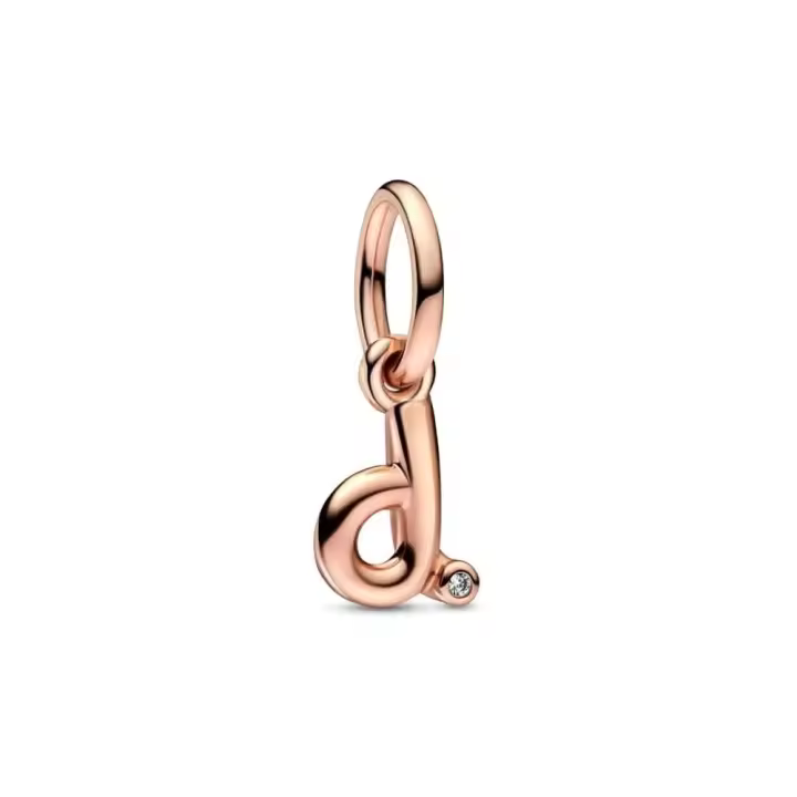 782534C01 - Charm Colgante Letra Minúscula 'd' en Oro Rosa de 14K con Circonita - Colección Pandora 782534C01 PANDORA Raíz Joyas Pandora inicio Charm Pandora Mujer Pandora Original - 1