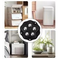4Pcs Rodillos De Rueda Universal Mudo Adhesivo Tipo Mute 200Kg 5 Bolas De Muebles Acero Inoxidable Rotación 360° - details 9